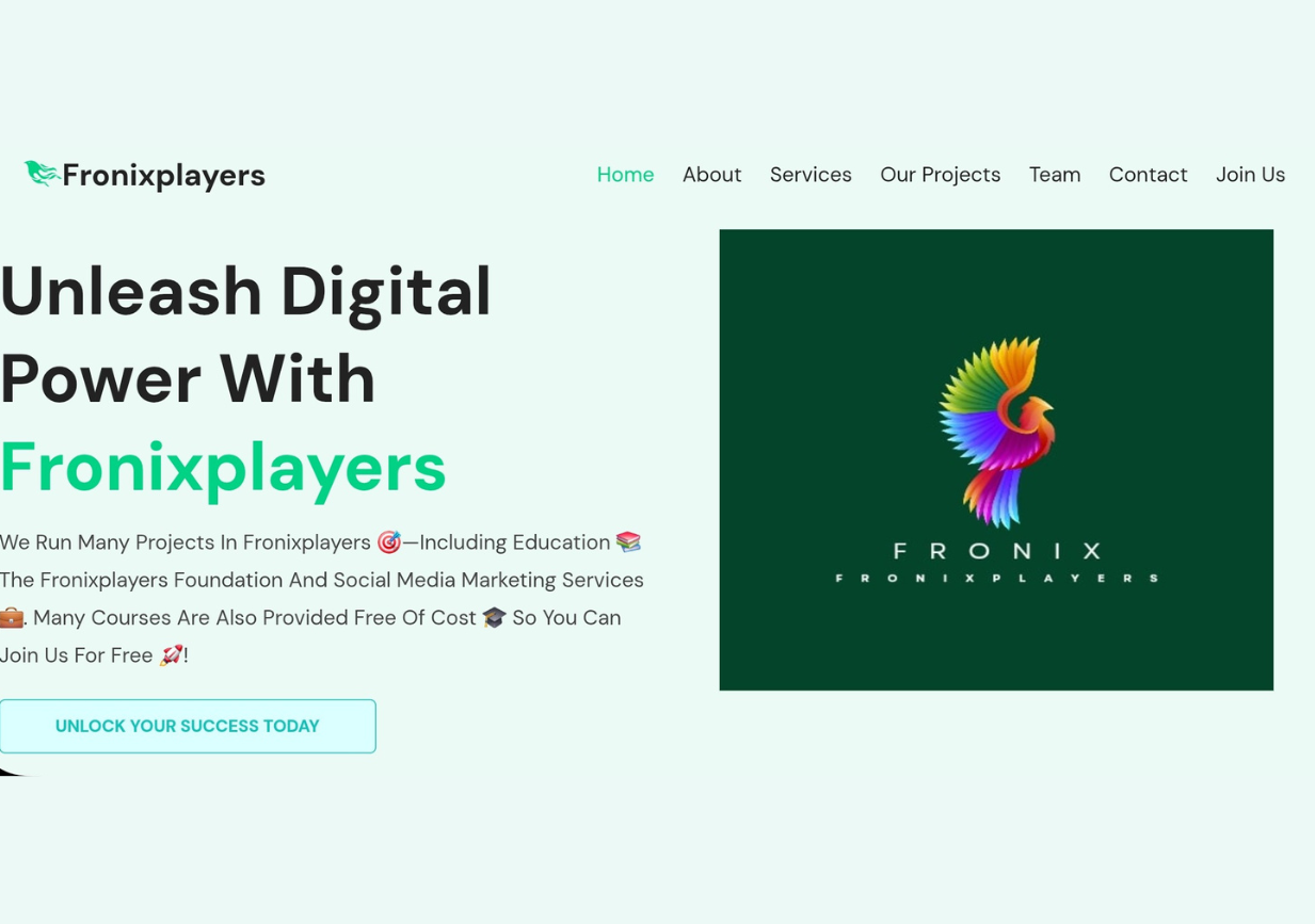 Fronixplayers-website
